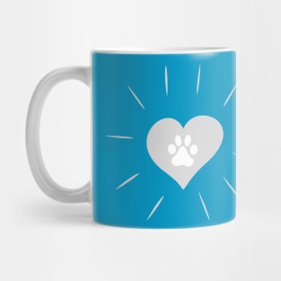 Dog paw heart Mug